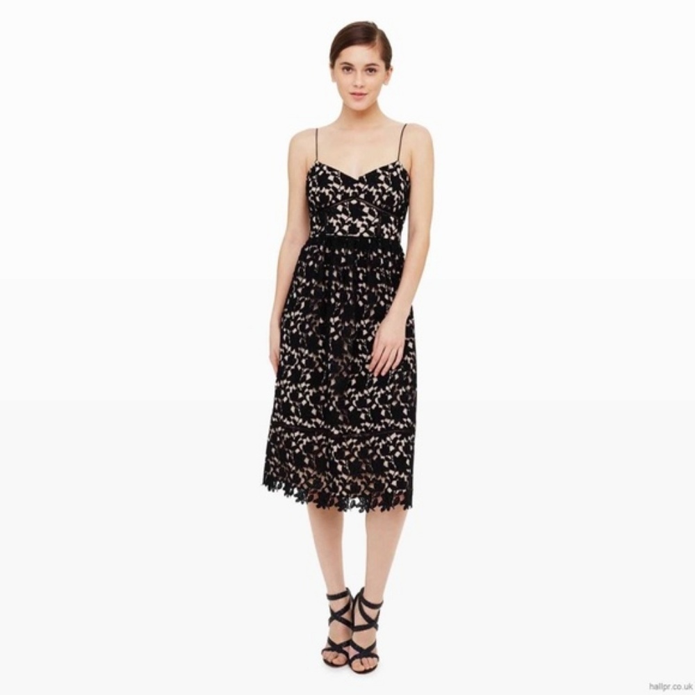 Club Monaco Black and Nude Lace Dress